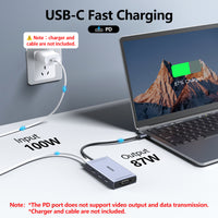 USB C Docking Station Dual HDMI Monitor Adapter, Melelink USB C Hub 3 Monitors Adapter with 2x HDMI 4K,Displayport,VGA,100W PD Charging,3 USB2.0, 8 in 1 Laptop Docking Station for Dell, HP, Lenovo,etc