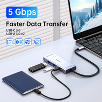 Docking Station to Dual HDMI Monitor, USB C to Dual HDMI Adapter, USB-C HUB with 2xHDMI Ports 4K 60Hz, 100W PD Charging, USB-A&C 3.0, Laptop Docking Station Compatible with Dell, HP, Lenovo, and More
