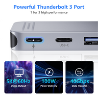 USB C Hub Adapter for MacBook Pro/Air M4 M3 M2 M1 2025-2018 13" 14" 15" 16", Mac Multiport Adapter, 8 in 2 MacBook Accessories Dongle with HDMI 4K, Thunderbolt 3, USB C&A Data Ports, SD TF Card Reader
