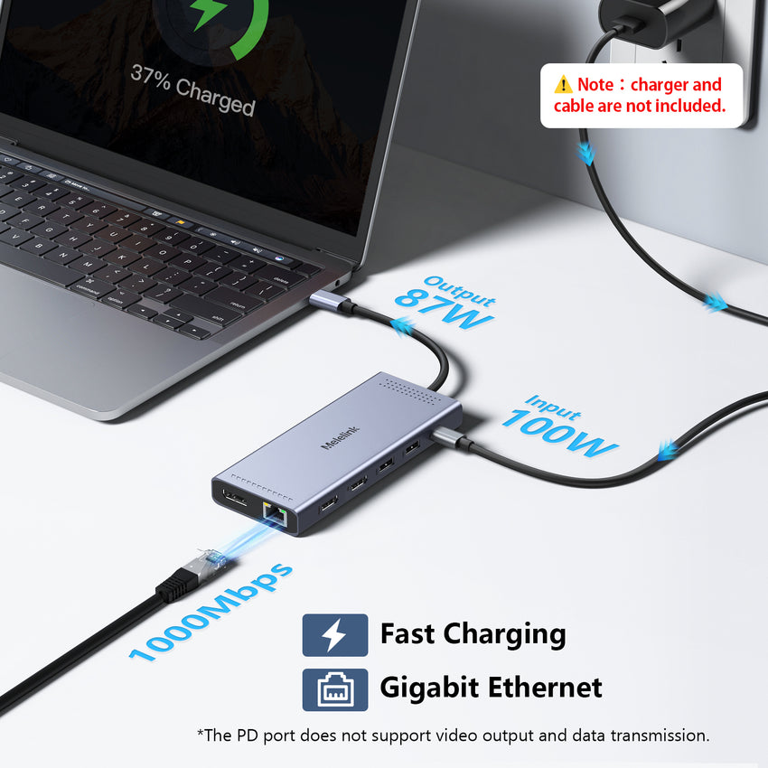 USB C Docking Station Dual Monitor, 14 in 1 Triple Display USB C Hub Multiport Adapter with 2 HDMI 4K,DisplayPort,PD Charging,Ethernet,6 USB C&A Ports,SD/TF, Laptop Docking Station for Dell/HP/Lenovo